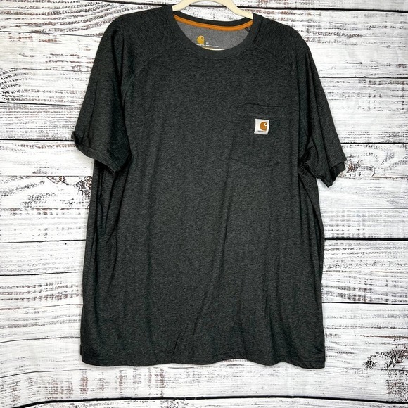 Carhartt Other - Carhartt Grey Relaxed Fit Pocket Logo Tee Shirt Mens XL